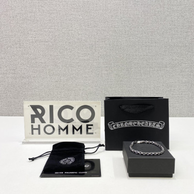 크롬HA츠 이서진 페이퍼체인 팔찌 (순은 s925)