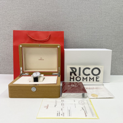 OM*GA 드 빌 프레스티지 코-액시얼 크로노미터 레더 스트랩 39.5mm 1:1 최상급 (싱크 98.9%)