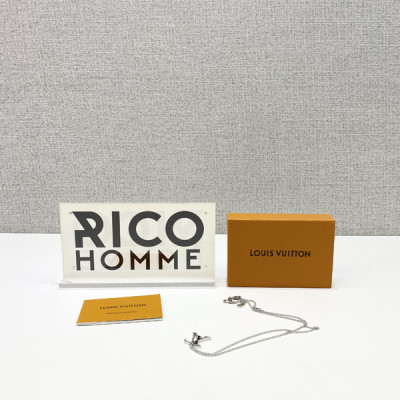 루이B통 업사이드 다운 목걸이 (실버)