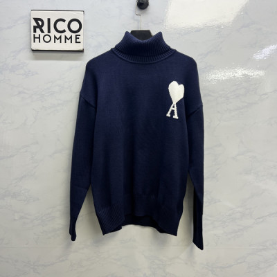 A미 아미 드 꾀흐 울 터틀넥 니트 스웨터 (PREMIUM)