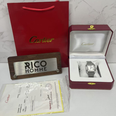 까르*에 산토스 스틸 미디움 [유*인 착용] 41.9mm×35.1mm 1:1 최상급 (싱크 98.6%)