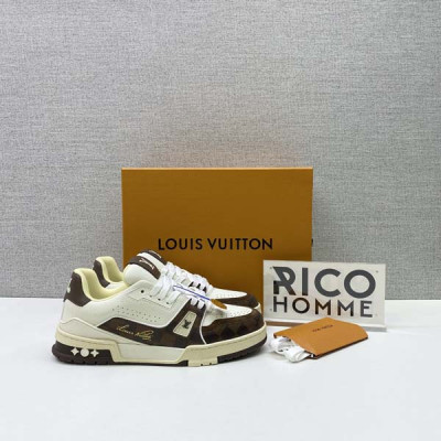 루이B통 LV 트레이너 스니커즈 다미에 브라운