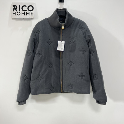 루이B통 모노그램 니티드 다운 블루종 자켓 (PREMIUM)