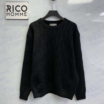 D올 오블리크 커브스 블렌드 자카드 니트 스웨터 (PREMIUM)