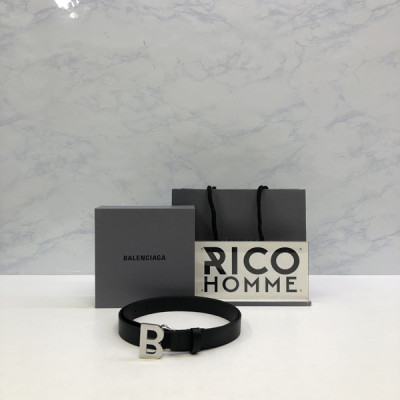 발렌시A가 B로고 카프스킨 벨트