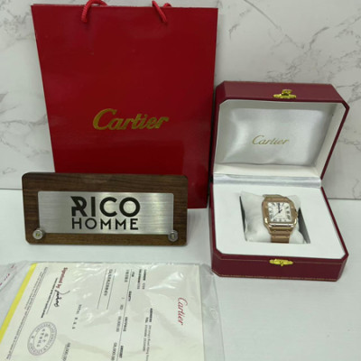 까르*에 산토스 로즈골드 라지 47.5mm×39.8mm 1:1 최상급 (싱크 98.6%)