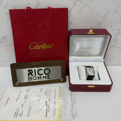 까르*에 탱크 머스트 스틸 가죽스트랩 엑스트라라지 41mm×31mm 1:1 최상급 (싱크 97.6%)