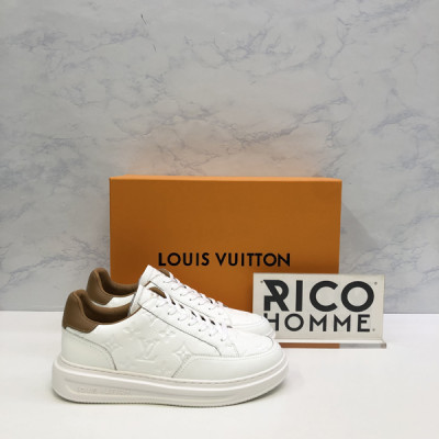 루이B통 모노그램 카프스킨 스니커즈