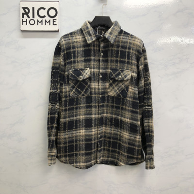 크롬HA츠 십자 크로스 플란넬 체크 셔츠 (PREMIUM)