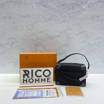 루이B통 미니 소프트 블랙 트렁크백