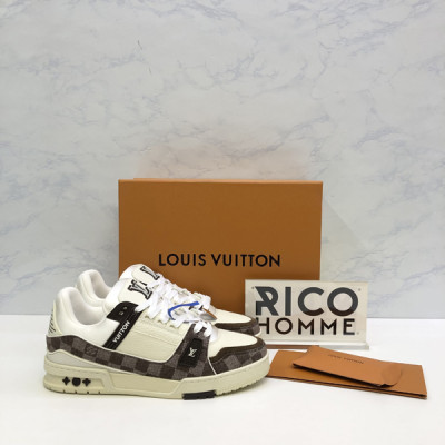 루이B통 LV 트레이너 다미에 스니커즈 브라운