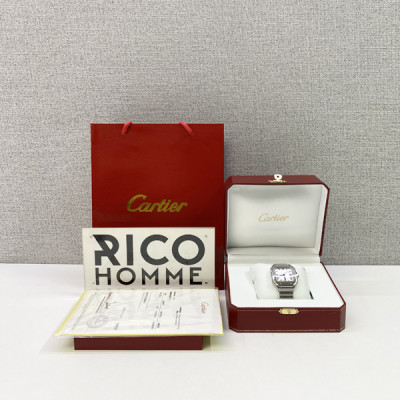 까르*에 산토스 스틸 미디움 [유*인 착용] 41.9mm×35.1mm 1:1 최상급 (싱크 98.6%)