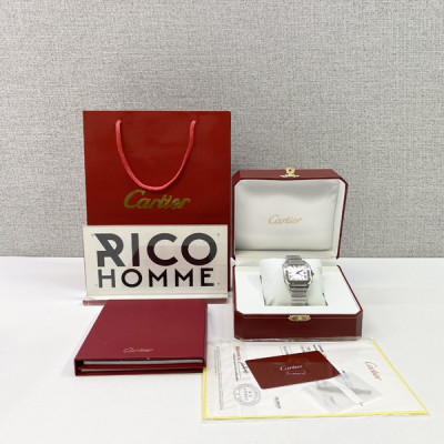 까르*에 산토스 스틸 미디움 [유*인 착용] 41.9mm×35.1mm 1:1 최상급 (싱크 98.6%)