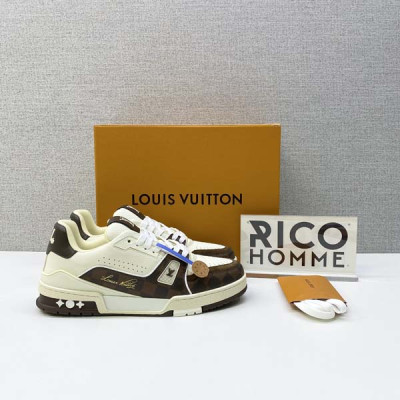 루이B통 LV 트레이너 스니커즈 다미에 브라운