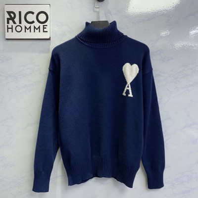 A미 아미 드 꾀흐 울 터틀넥 니트 스웨터 (PREMIUM)