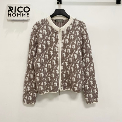 남녀공용 D올 오블리크 울 블렌드 자카드 가디건 (1:1 HIGH PREMIUM)