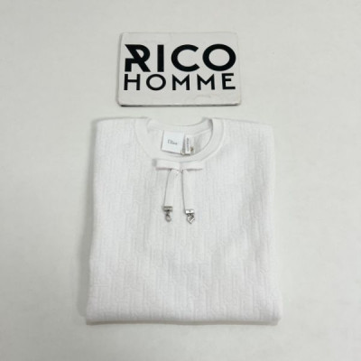 D올 우먼 에크루 리본 니트 반팔 티셔츠 (1:1 HIGH PREMIUM)