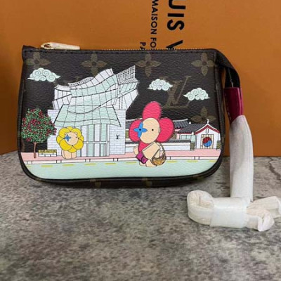 루이B통 비비엔 미니 포쉐트 소가죽 체인 파우치 (4type)