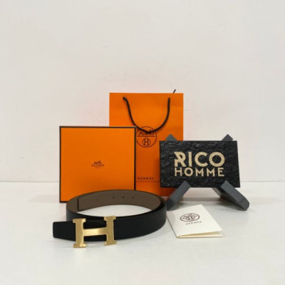 H르메스 H벨트 버클 & 리버서블 가죽 벨트 브라운/블랙