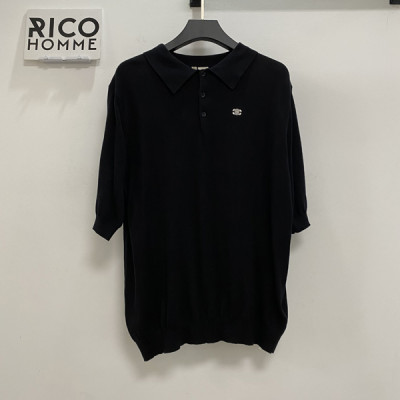 CEL*NE 니트 자수 반팔 폴로 반팔 티셔츠 (PREMIUM)