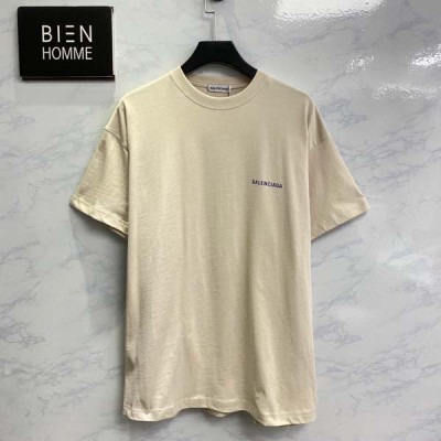 발렌시A가 백로고 프린트 크루넥 반팔 티셔츠 (1:1 HIGH PREMIUM)