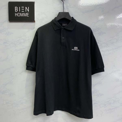 발렌시A가 BB 클래식 오버핏 폴로 반팔 티 (1:1 HIGH PREMIUM)