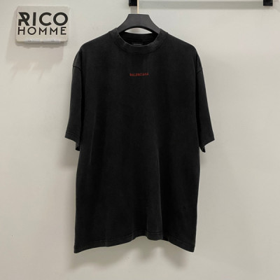 발렌시A가 클래식 백 레터링 반팔 티셔츠 (1:1 HIGH PREMIUM)