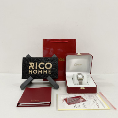 까르*에 산토스 스틸 미디움 [유*인 착용] 41.9mm×35.1mm 1:1 최상급 (싱크 98.6%)