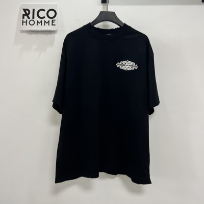 크롬HA츠 플로랄 크로스 반팔 티셔츠 (PREMIUM)