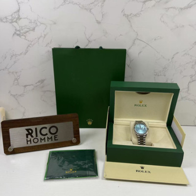 롤*스 데이데이트 아이스블루 바게트다이아 36mm 1:1 최상급 (싱크 99.8%)