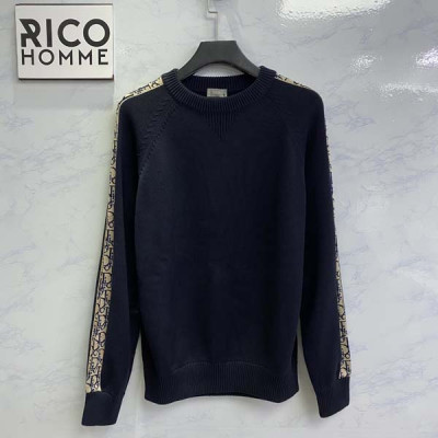 D올 오블리크 인서트 양모 스웨터 (PREMIUM)