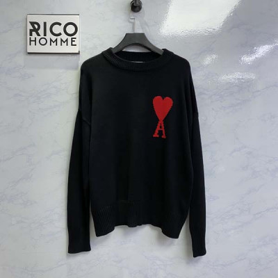 A미 빅하트 로고 인타르시아 니트 스웨터 (PREMIUM)