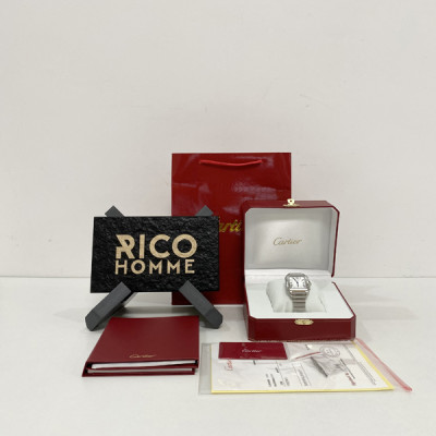 까르*에 산토스 스틸 미디움 [유*인 착용] 41.9mm×35.1mm 1:1 최상급 (싱크 98.6%)