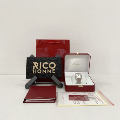 까르*에 산토스 스틸 미디움 [유*인 착용] 41.9mm×35.1mm 1:1 최상급 (싱크 98.6%)