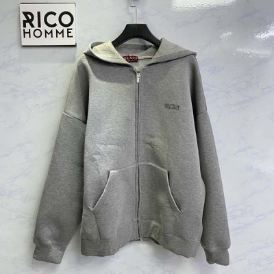 9찌 비스코스 저지 자수 후드 집업 티셔츠 (PREMIUM)