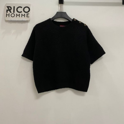 9찌 우먼 앰블럼 숄더 반팔 티셔츠 (PREMIUM)