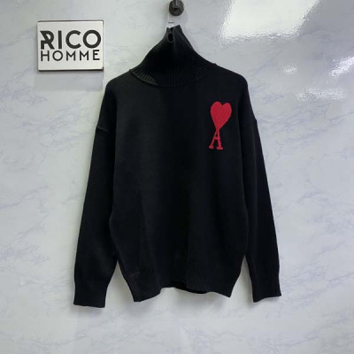 A미 아미 드 꾀흐 울 터틀넥 니트 스웨터 (PREMIUM)