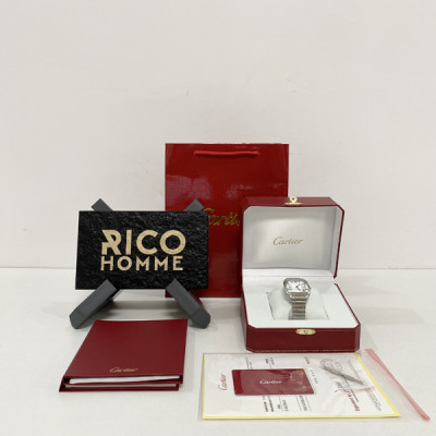 까르*에 산토스 스틸 미디움 [유*인 착용] 41.9mm×35.1mm 1:1 최상급 (싱크 98.6%)