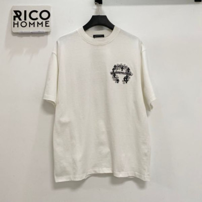 크롬HA츠 백사이드 홀스슈 크로스 반팔 티셔츠 (PREMIUM)