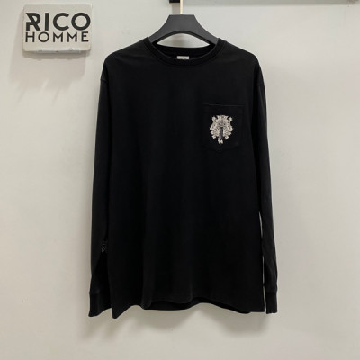 크롬HA츠 빈티지 워싱 대거 포켓 크로스 롱슬리브 티셔츠 (1:1 HIGH PREMIUM)