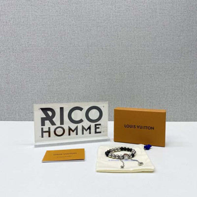 루이B통 MONOGRAM BEADS 블랙원석 팔찌 20cm