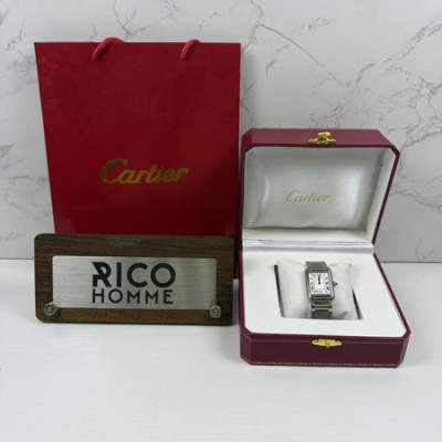 까르*에 탱크 머스트 스틸 라지 쿼츠 33.7mm×25.5mm 1:1 최상급 (싱크 97.6%)