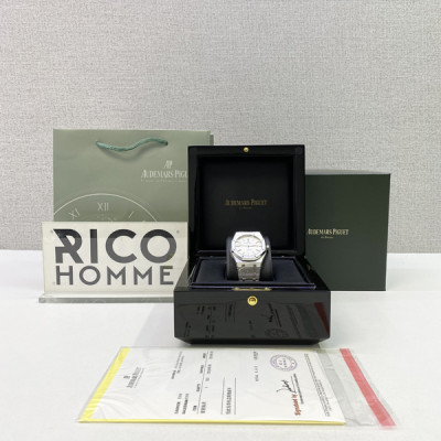 오데*피게 로얄오크 15450 흰판(실버) 37mm 1:1 최상급 (싱크 98.9%)