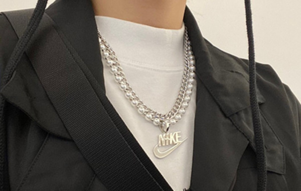 N*KE 피어 더블 라인 목걸이