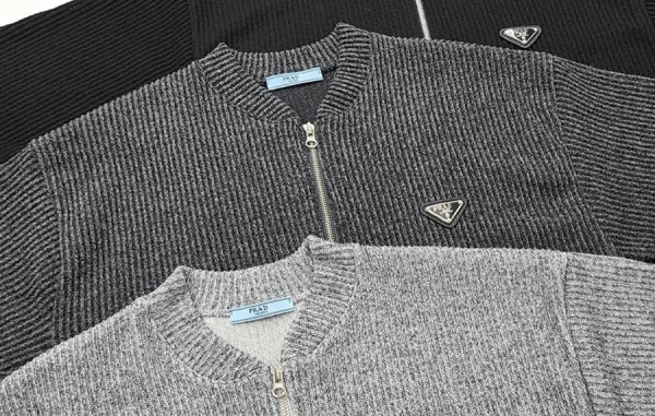 프RA다 투웨이 플레이트 니트 집업 (3color)