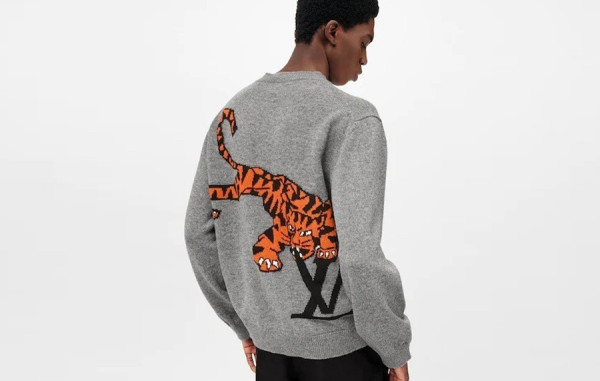 루이B통 타이거 인타르시아 풀오버 양모 니트 (PREMIUM)