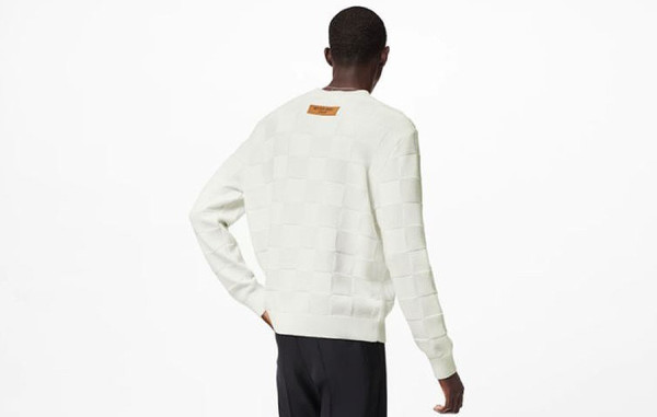 루이B통 다미에 스티치 디테일 핀 니트 (PREMIUM)