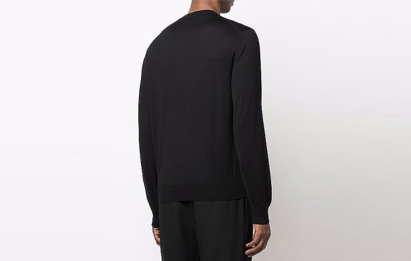 D올 꿀벌자수 라운드 니트