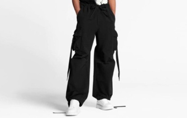 루이B통 스트랩 카고 포켓 팬츠 블랙 (PREMIUM)