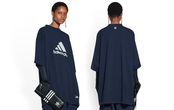 발렌시A가 X 아D다스 인사이드 아웃 빈티지 저지 반팔티셔츠 (PREMIUM)